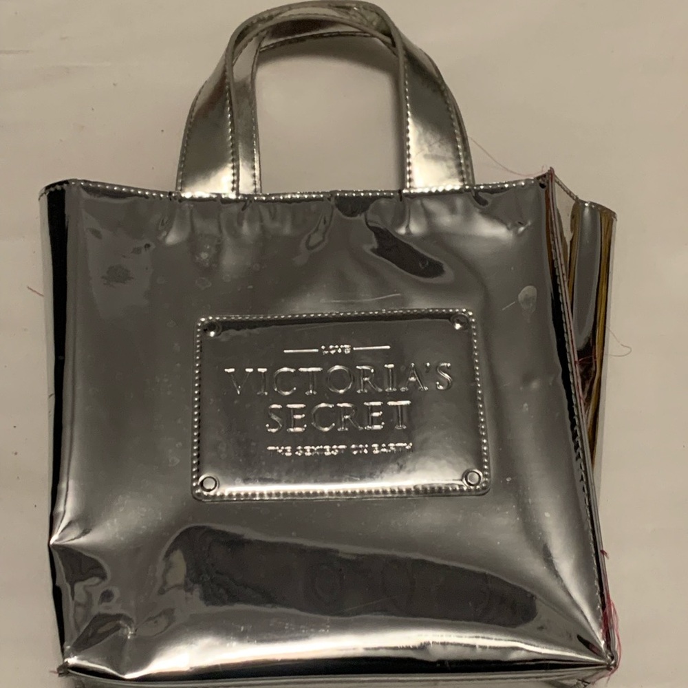SOLD ✨Victoria's Secret Silver High-Shine Tote